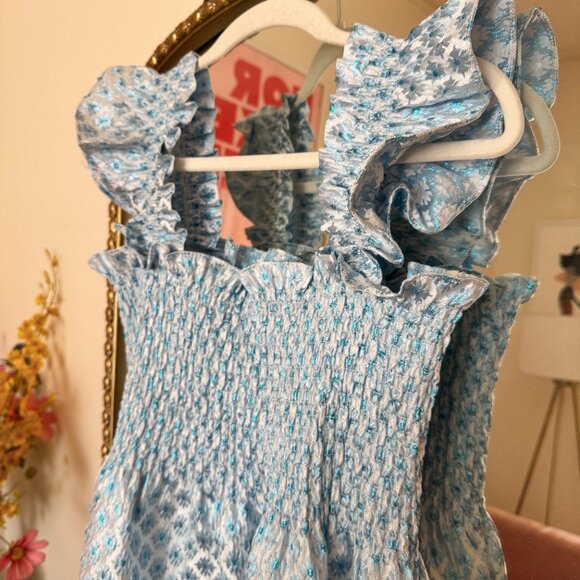 Hill House Ellie Snowflake Brocade Nap Dress - Picture 2 of 4